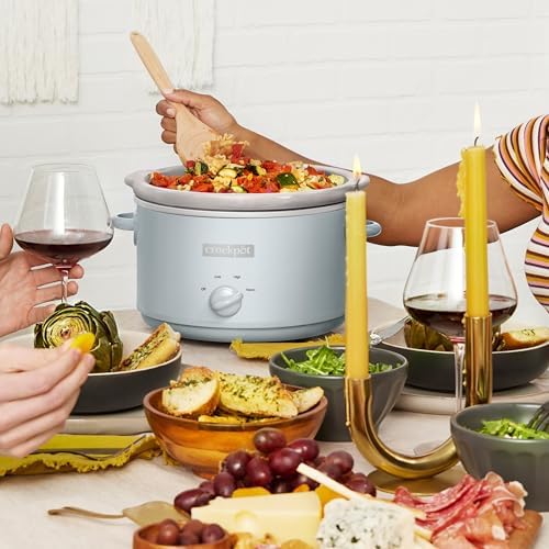 Crock-Pot 4.5 Quart Manual Slow Cooker – Macaroon Blue wq xa gn h2 km