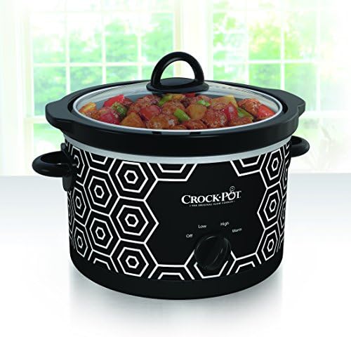 Crock-Pot 4.5 Quart Portable Slow Cooker – Black & White it 86 bz p7 m0