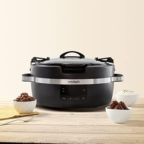 Crock-Pot Thermoshield 6 Quart Slow Cooker with Carry Handles x9 6d 96 k4 50