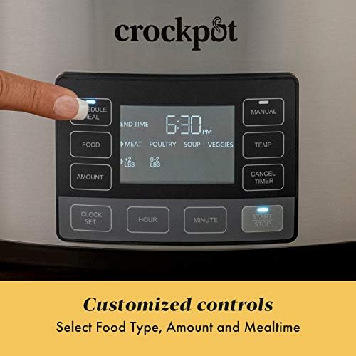 Crock-Pot MyTime 6 Quart Programmable Slow Cooker 7e qn 6n zt 34