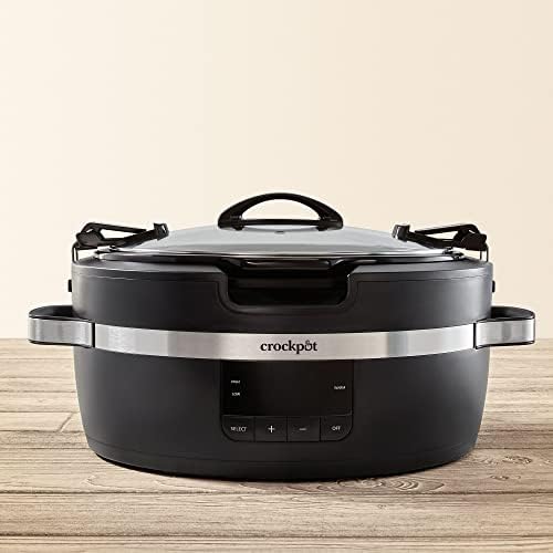 Crock-Pot Thermoshield 6 Quart Slow Cooker with Carry Handles x9 6d 96 k4 50
