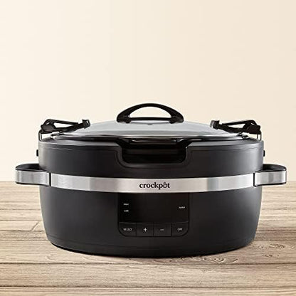 Crock-Pot Thermoshield 6 Quart Slow Cooker with Carry Handles x9 6d 96 k4 50