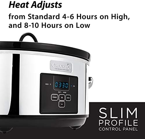Crock-Pot 7 Quart Programmable Slow Cooker – Polished Platinum xn mf 1i i1 zz