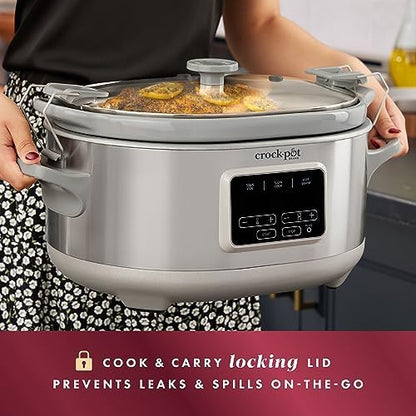 Crock-Pot 7 Quart Programmable Cook & Carry Slow Cooker l8 zs zs t1 87