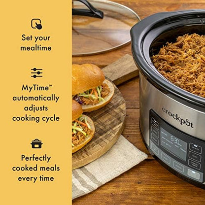 Crock-Pot MyTime 6 Quart Programmable Slow Cooker 7e qn 6n zt 34