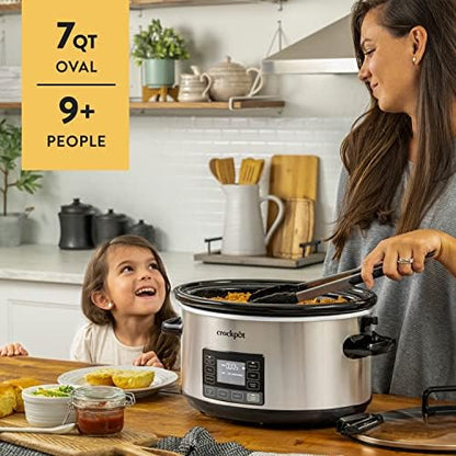 Crock-Pot 7 Quart Portable Programmable Slow Cooker with Timer vk 7b b2 1j 4m