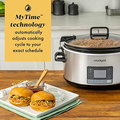 Crock-Pot 7 Quart Portable Programmable Slow Cooker with Timer vk 0a kb 5t uq