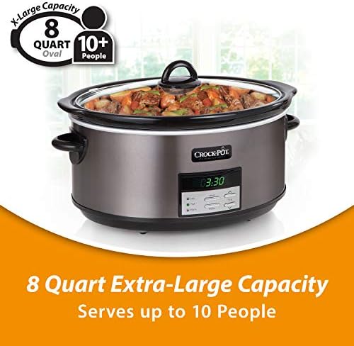 Crock-Pot 8 Quart Programmable Slow Cooker with Auto Warm 78 at nb vf wp