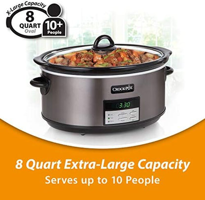 Crock-Pot 8 Quart Programmable Slow Cooker with Auto Warm 78 at nb yl ik