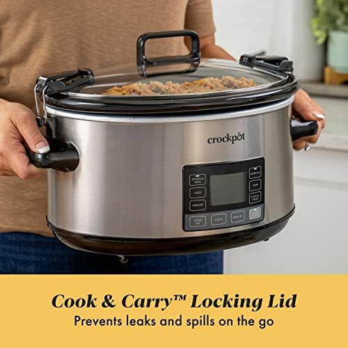 Crock-Pot 7 Quart Portable Programmable Slow Cooker with Timer vk 0a kb 5t uq
