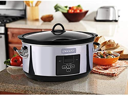 Crock-Pot 7 Quart Programmable Slow Cooker – Polished Platinum xn mf 1i i1 zz