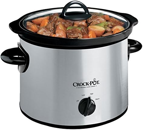 Crock-Pot 3 Quart Manual Slow Cooker – Silver 4y y9 ua 5h 7s