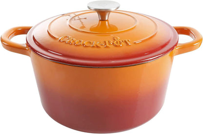 Crock-Pot 3 Quart Enameled Cast Iron Dutch Oven – Aqua 4m hv rh zm 8o