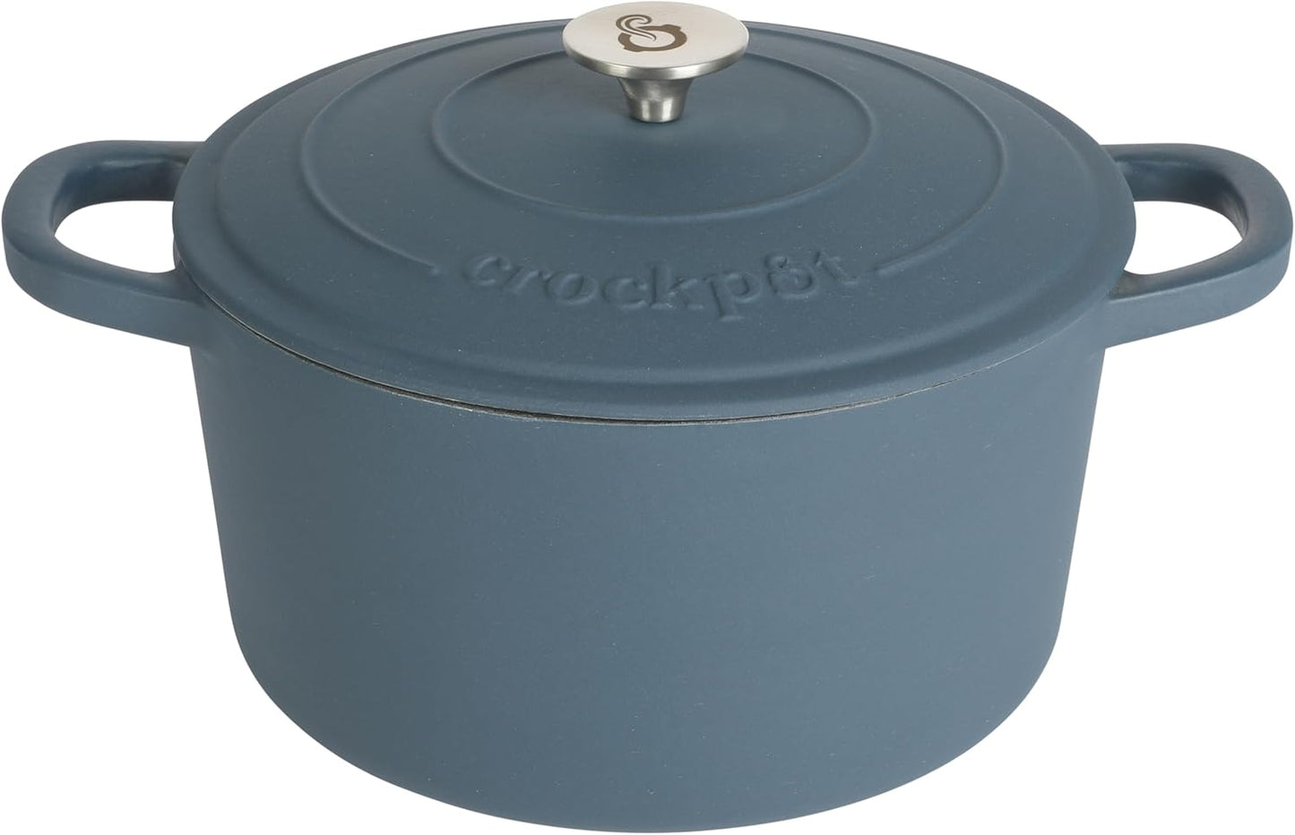 Crock-Pot 3 Quart Enameled Cast Iron Dutch Oven – Aqua 4m hv rh zm 8o