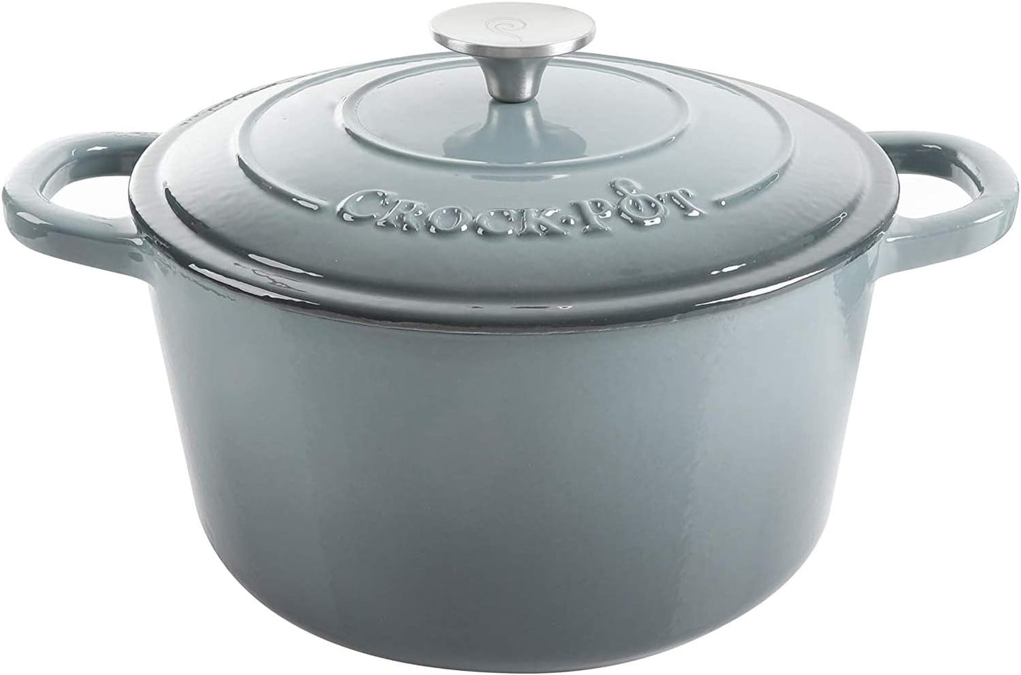 Crock-Pot 3 Quart Enameled Cast Iron Dutch Oven – Aqua 4m hv rh zm 8o