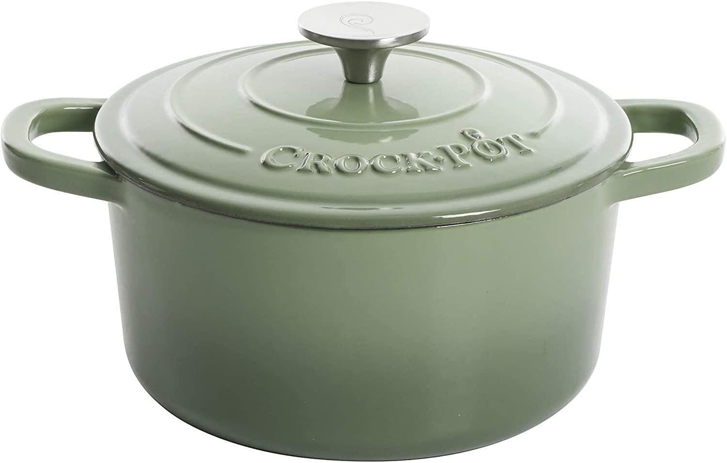 Crock-Pot 3 Quart Enameled Cast Iron Dutch Oven – Aqua 4m hv rh zm 8o