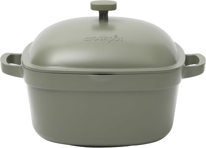 Crock-Pot 3 Quart Enameled Cast Iron Dutch Oven – Aqua 4m hv rh zm 8o