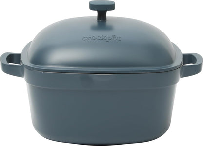 Crock-Pot 3 Quart Enameled Cast Iron Dutch Oven – Aqua 4m hv rh zm 8o